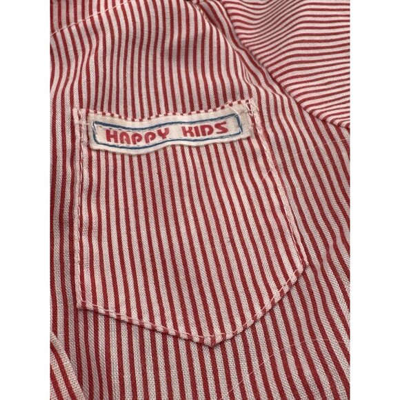Happy Kids Vtg 1980s Doll Shirt Red White Striped Fits 16” Dolls Like CPK Coleco - Picture 2 of 7